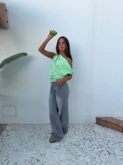 Lavina one shoulder top - Grøn