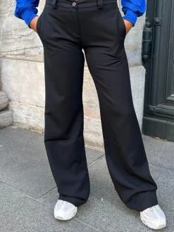 Leia lavtaljede bukser - Sort