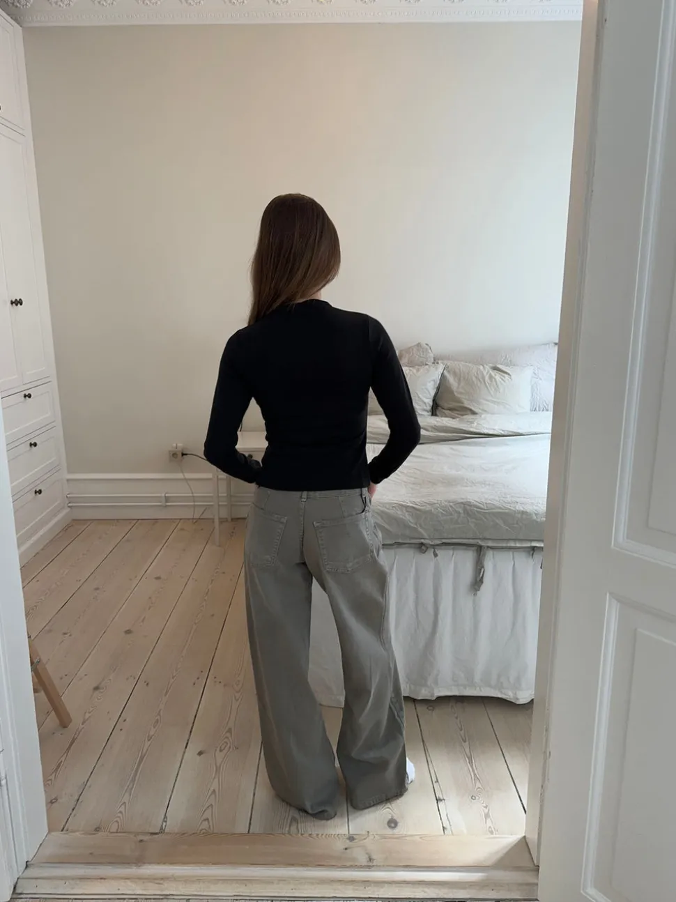 Leonora langærmet bluse - Sort