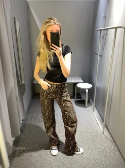 Leopard jeans