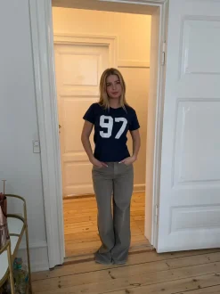 Lilana navy t-shirt m. 97 - Navy/hvid