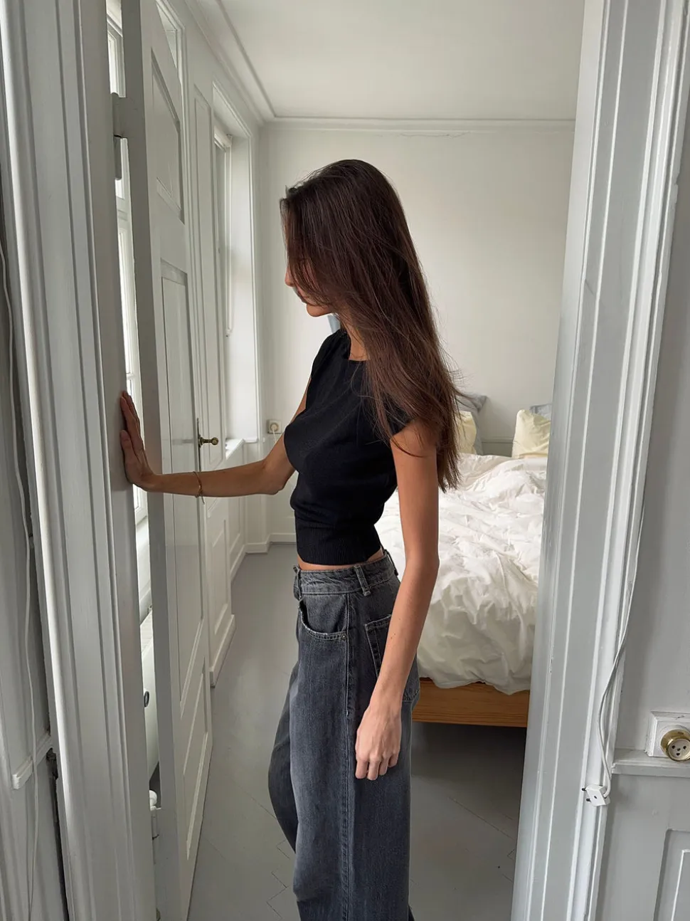 Lilu figursyet top - Sort