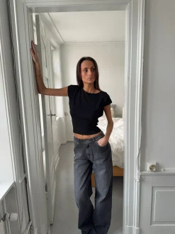 Lilu figursyet top - Sort