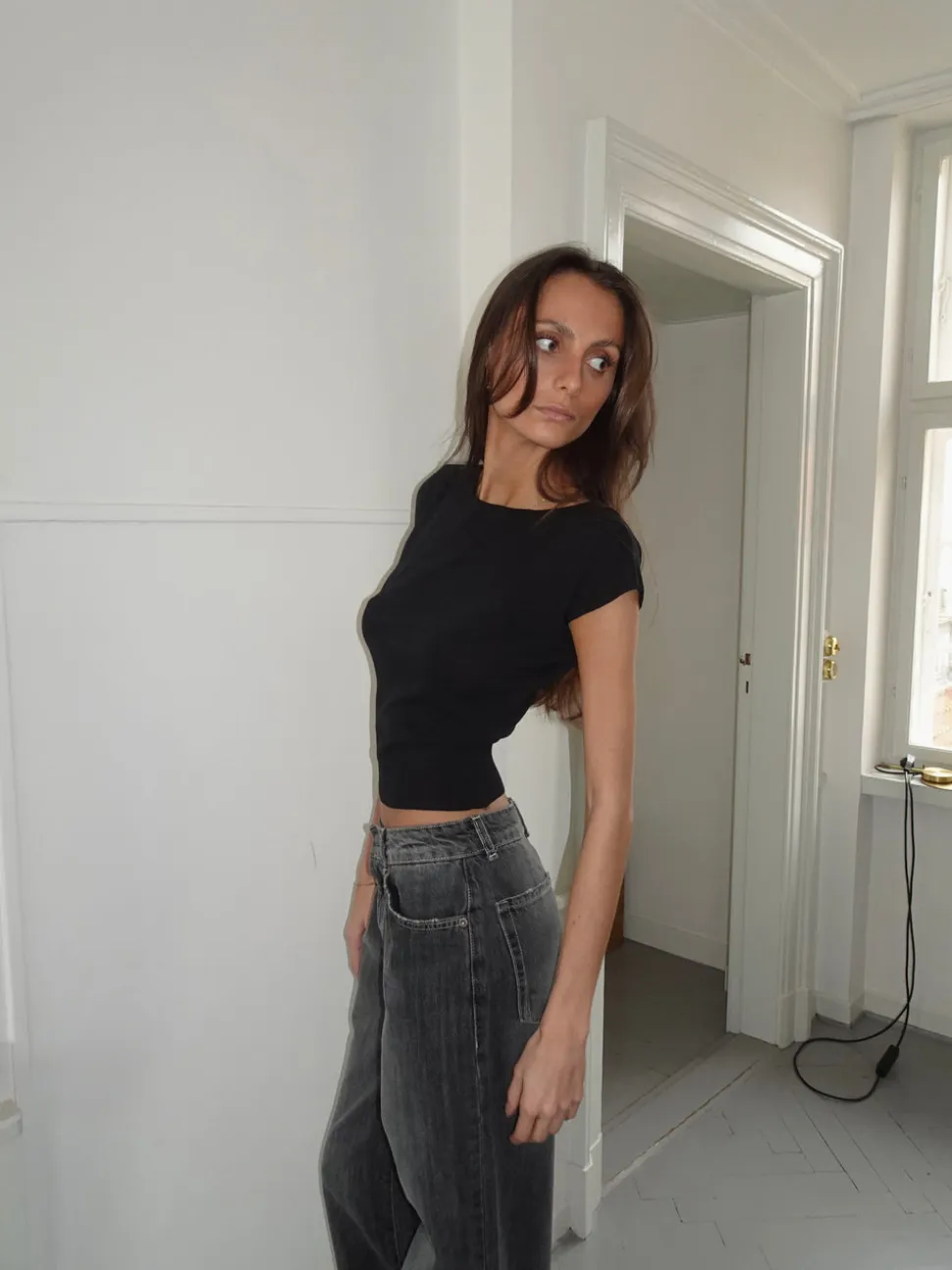 Lilu figursyet top - Sort