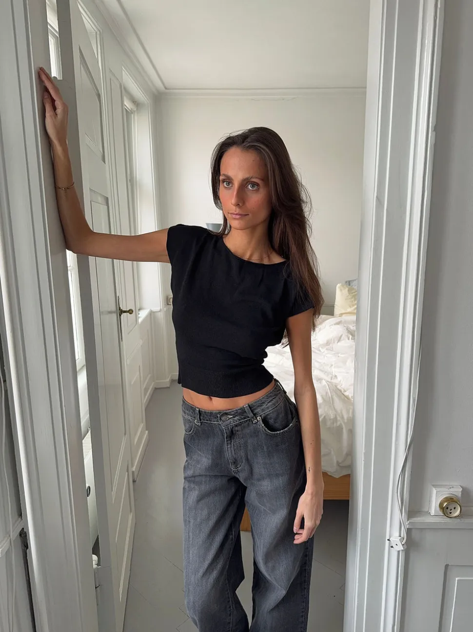 Lilu figursyet top - Sort