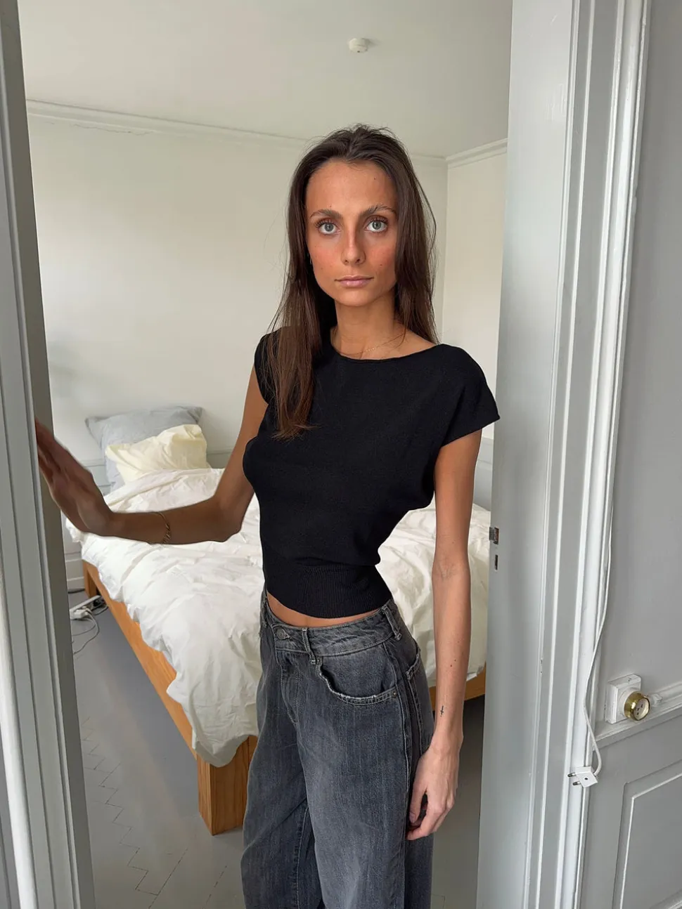 Lilu figursyet top - Sort