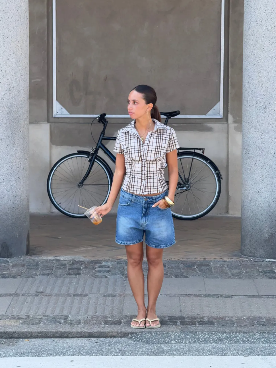 Linda bermudashorts - Blå denim