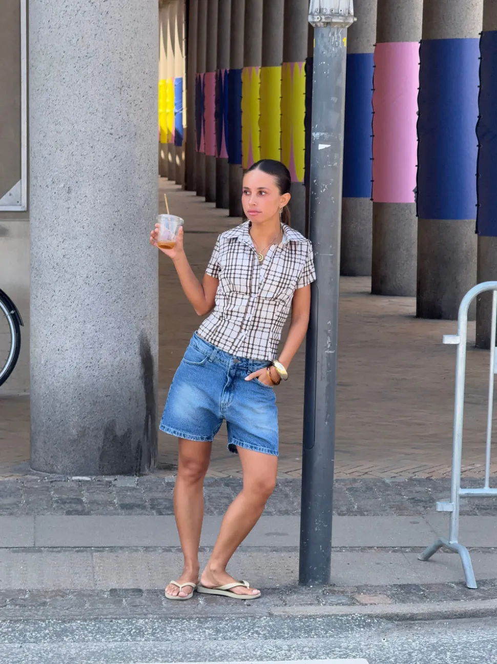 Linda bermudashorts - Blå denim