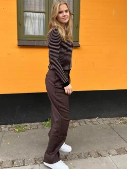Lisette oversized suit bukser - Brun