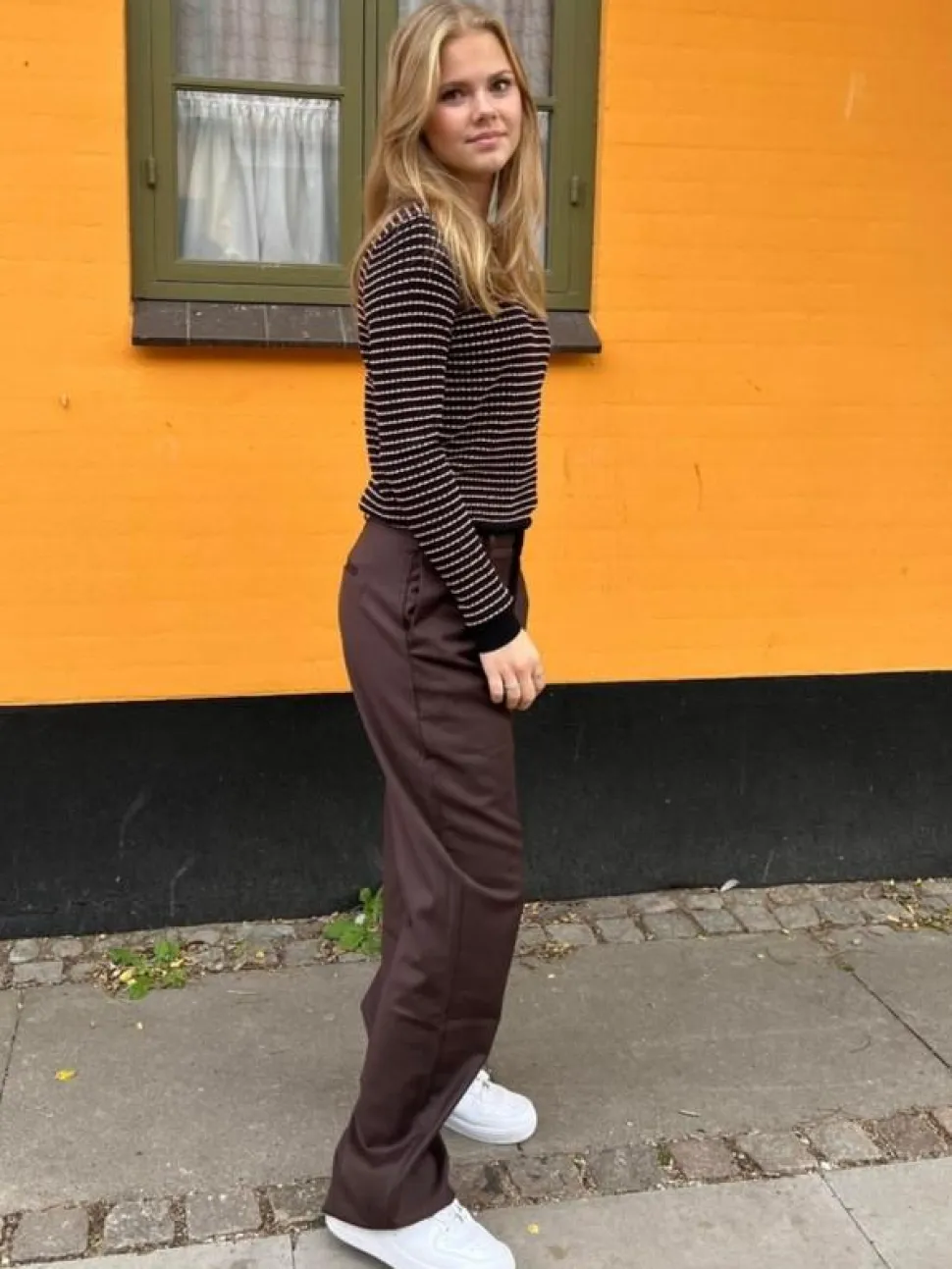 Lisette oversized suit bukser - Brun