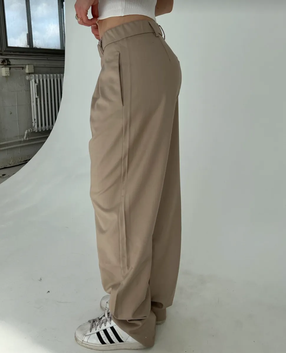 Lisette oversized suit bukser - Beige