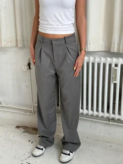 Lisette oversized suit bukser - Grå