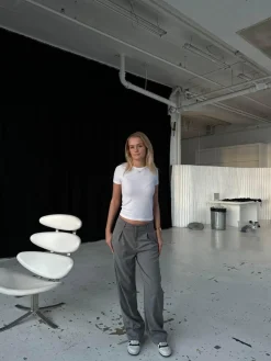 Lisette oversized suit bukser - Grå