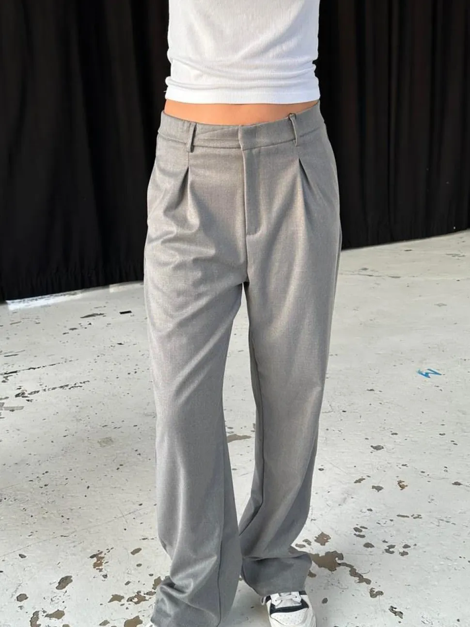 Lisette oversized suit bukser - Grå
