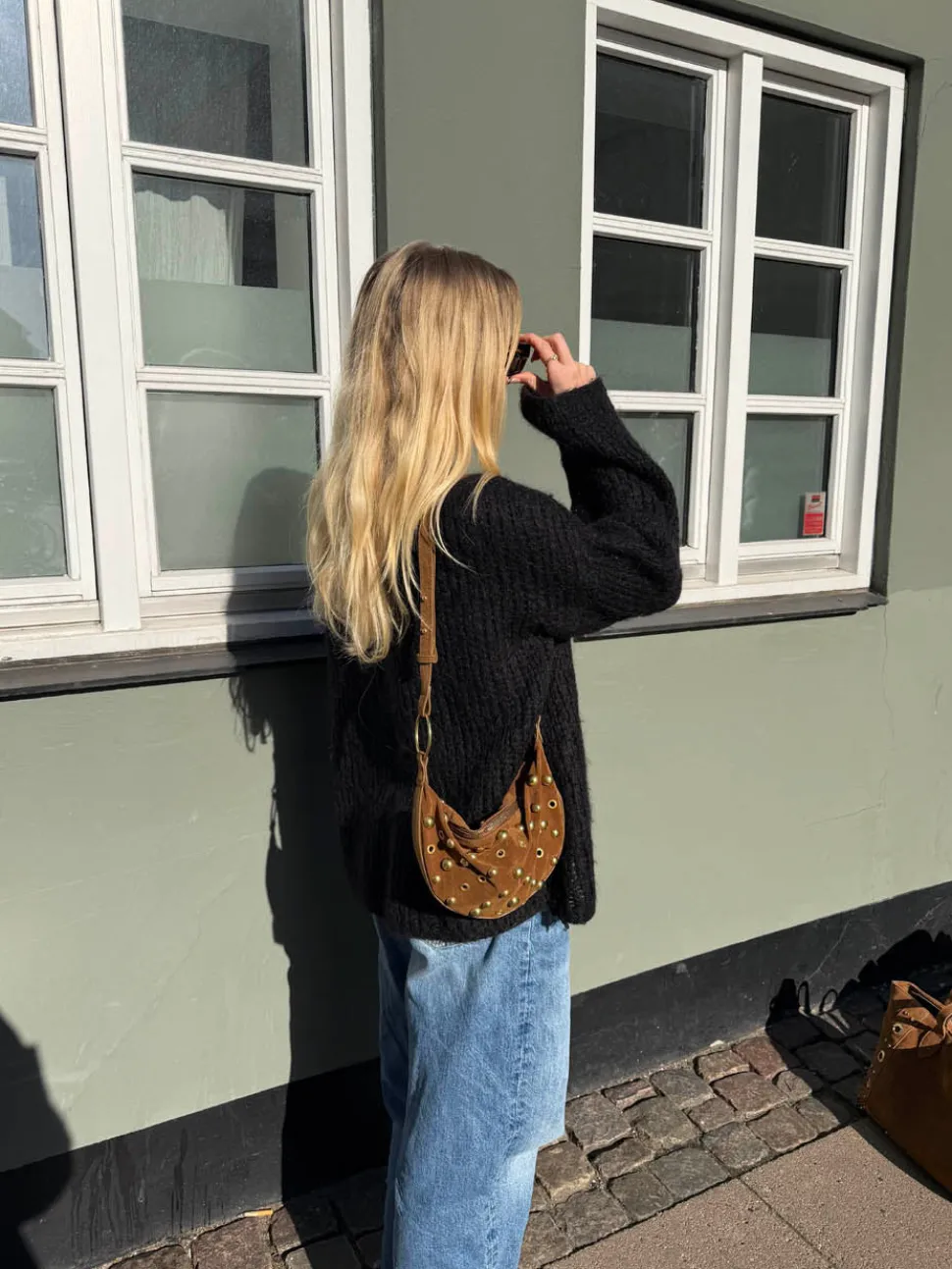 Loana taske med nitter - Brun