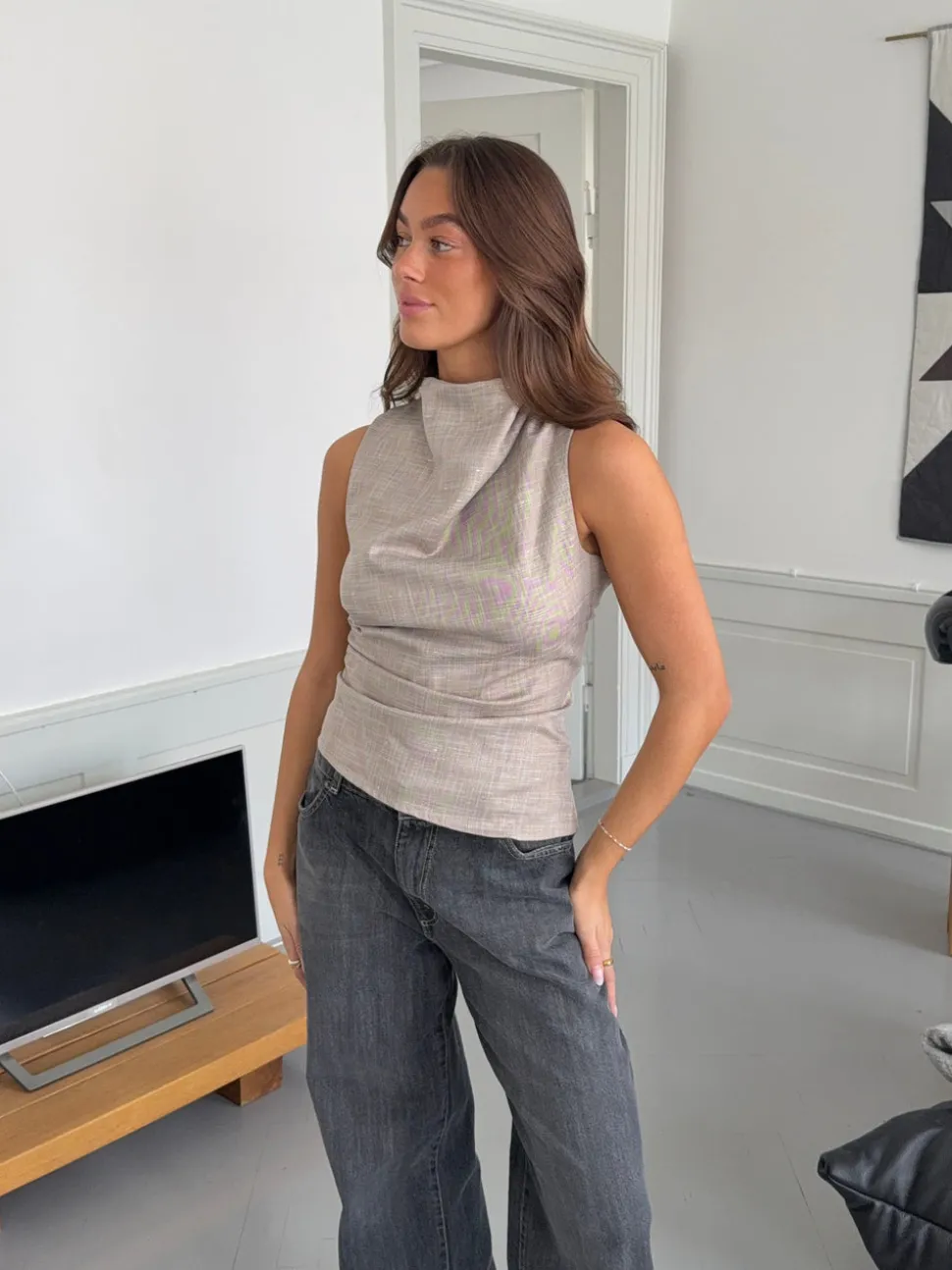 Louise top - Taupe