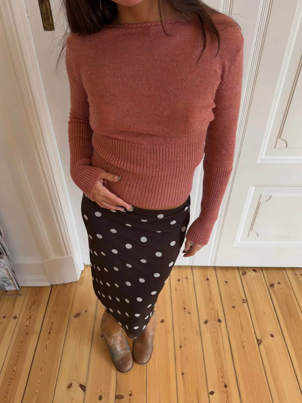 Lova figursyet striktrøje - Rosa