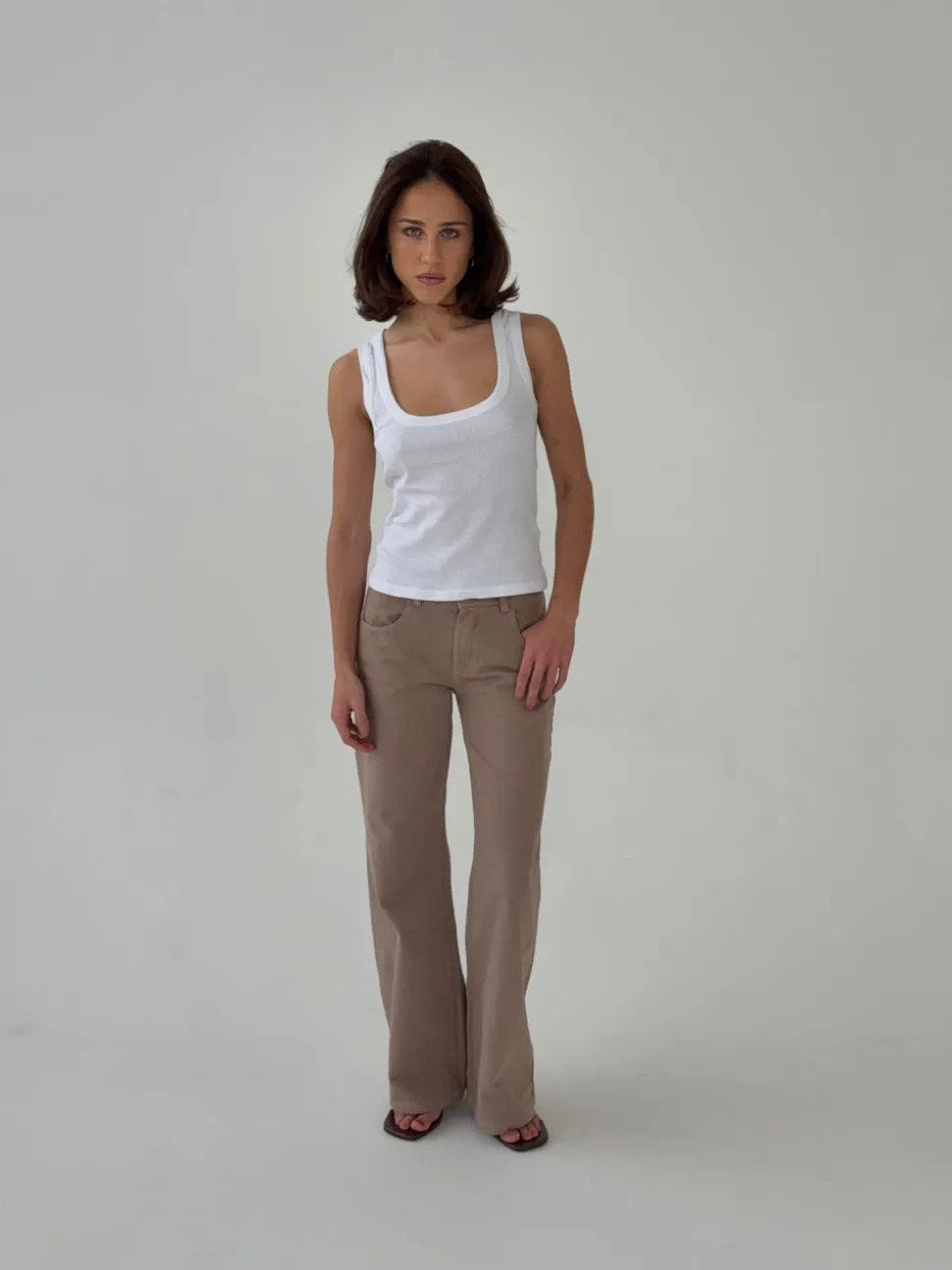 Lovia jeans - Taupe