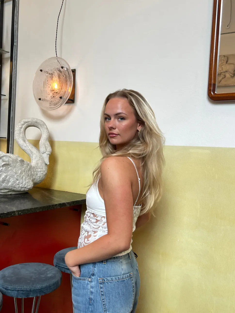 Lovre blondetop - Hvid