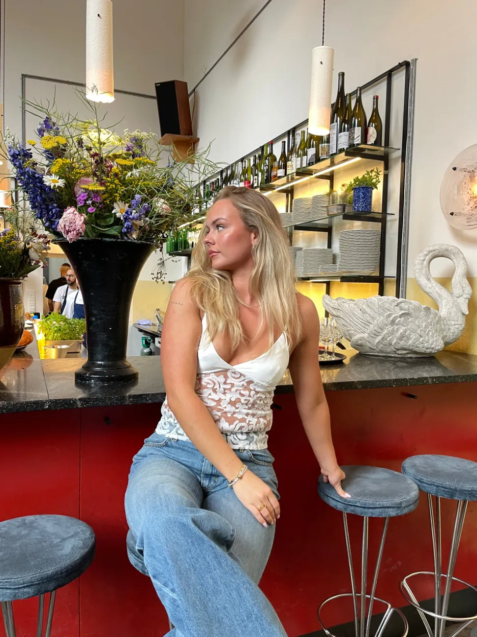 Lovre blondetop - Hvid