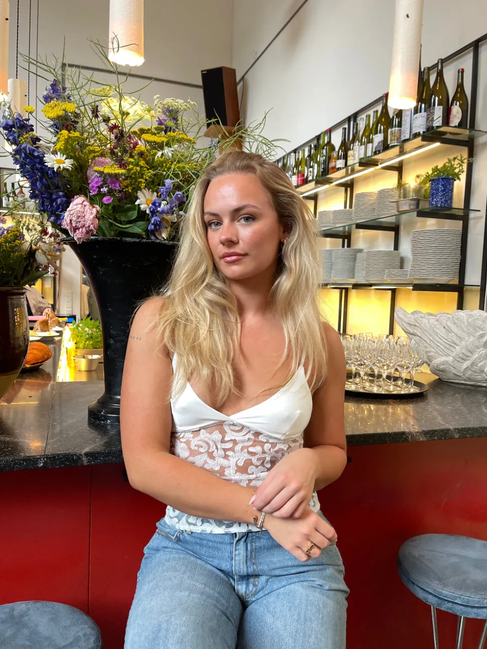 Lovre blondetop - Hvid