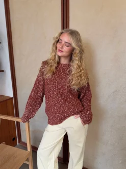 Lunuda striktrøje - Rust/orange