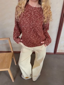 Lunuda striktrøje - Rust/orange