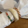 Lykke chunky armbånd - Cream hvid