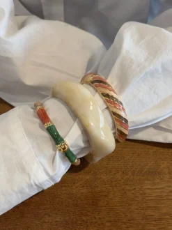 Lykke chunky armbånd - Cream hvid