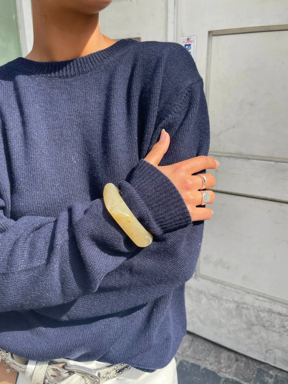 Lykke chunky armbånd - Lys honningfarvet