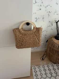 Maddaloni flettet taske - Beige