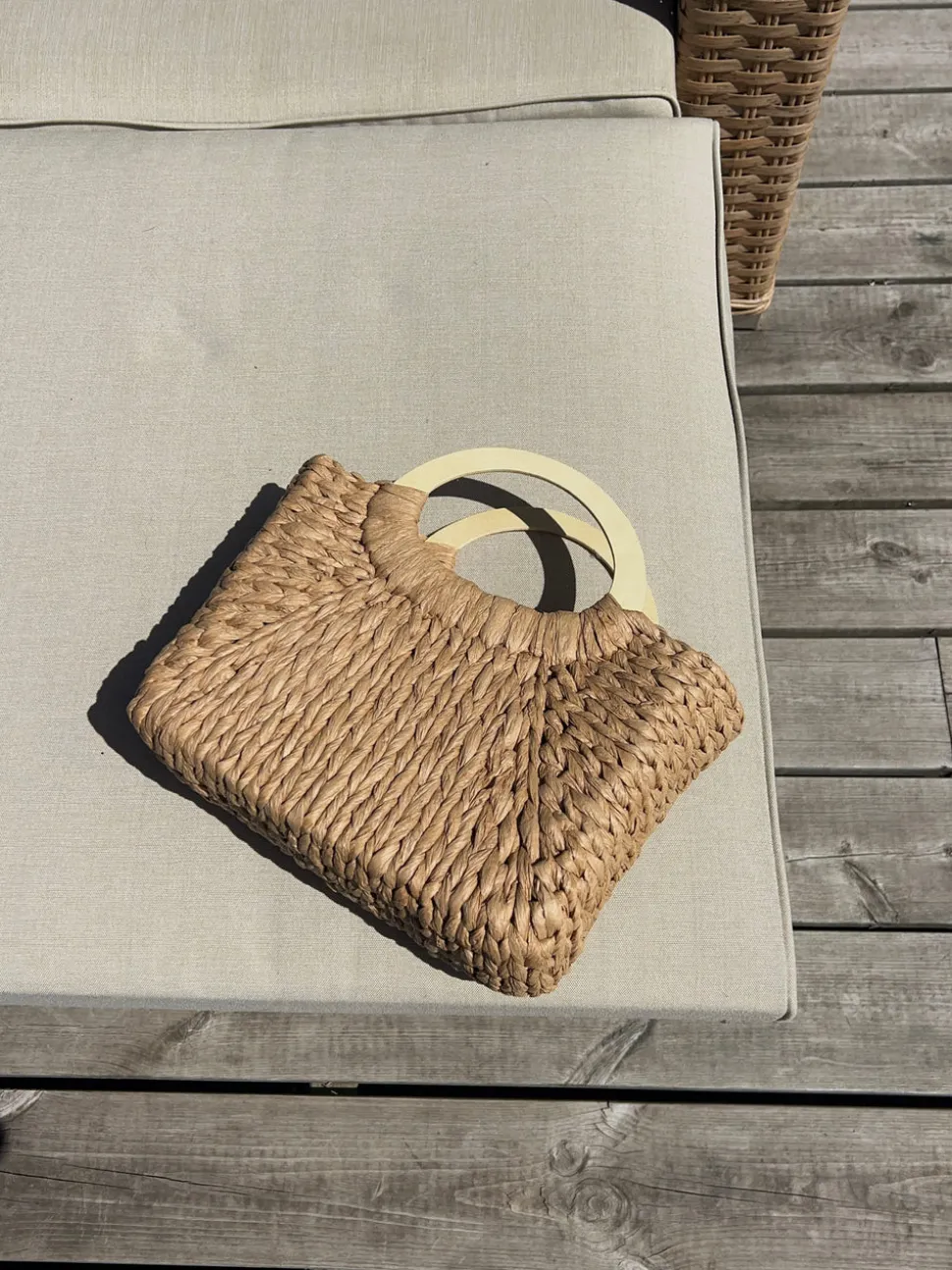 Maddaloni flettet taske - Beige