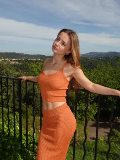 Malie glimmer tanktop - Orange