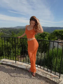 Malie glimmer tanktop - Orange