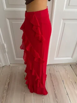 Marcie nederdel med frynser - rød
