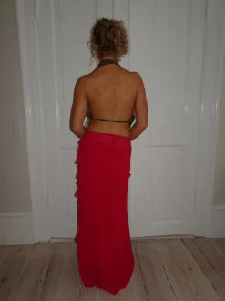 Marcie nederdel med frynser - rød