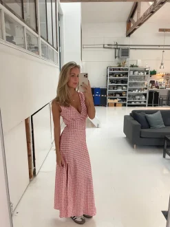 Marielle kjole med muslingeprint