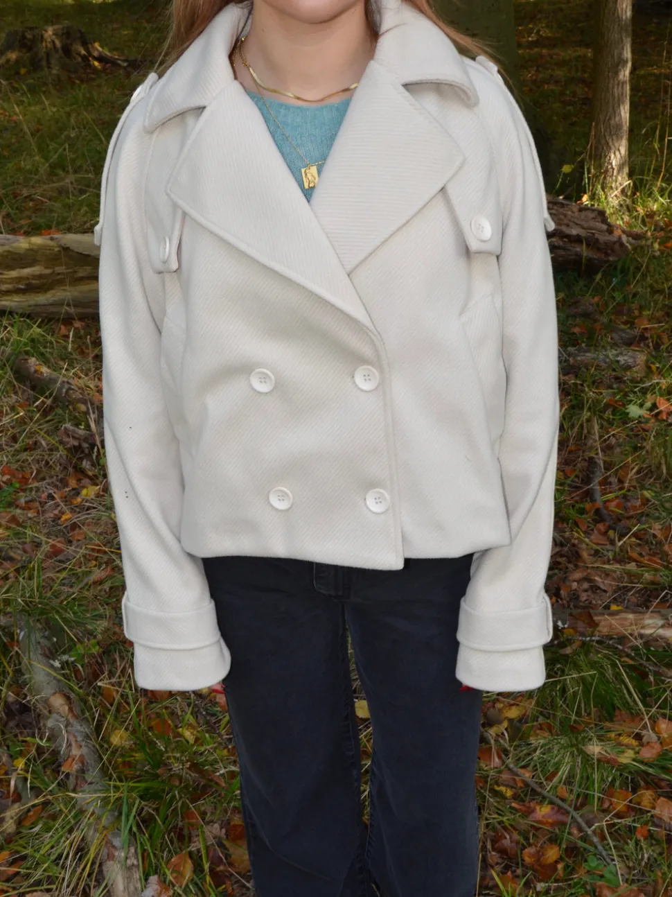 Marigona kort frakke - Beige