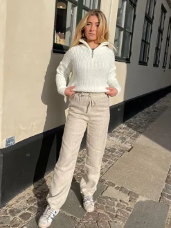 Matilde W hør bukser beige
