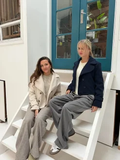 Maxima kort frakke - Beige