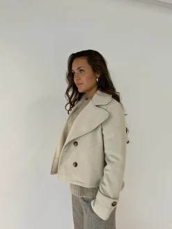 Maxima kort frakke - Beige