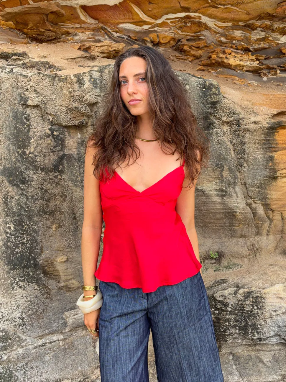 Melivia satintop - Rød