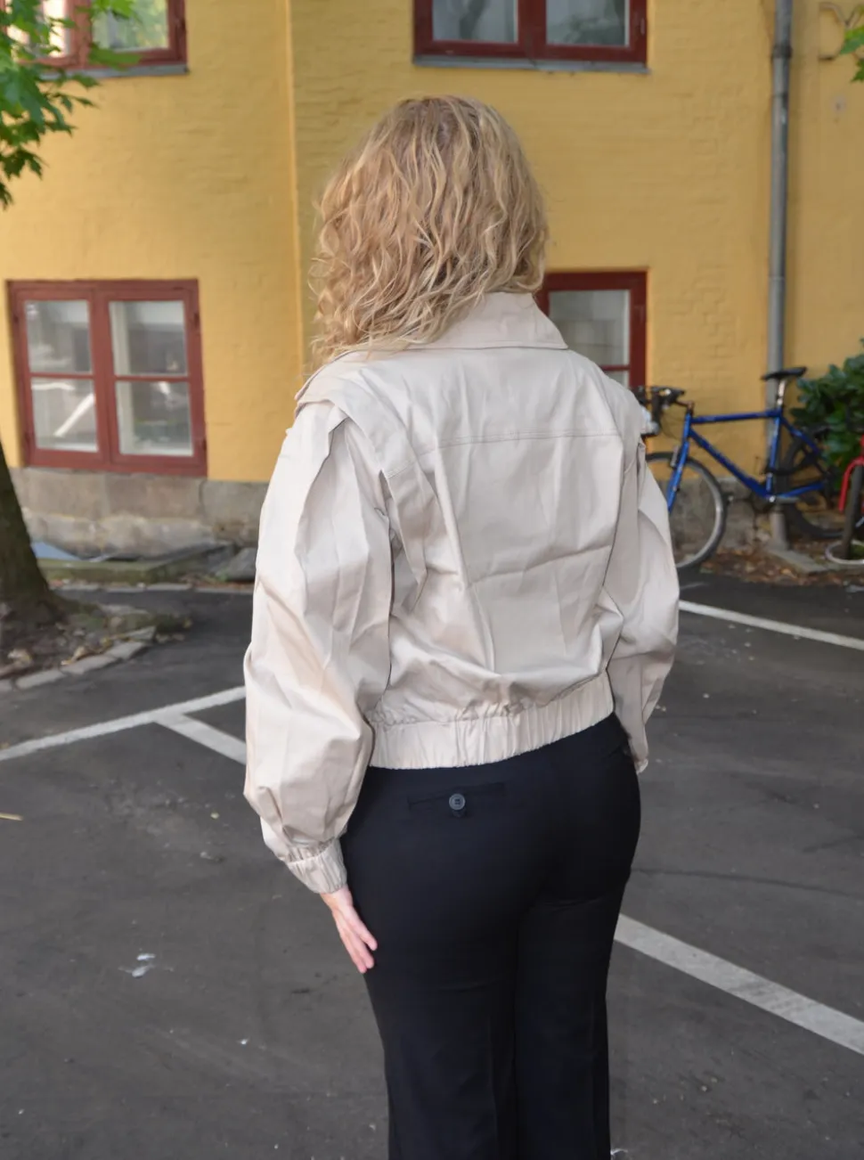 Millie cropped trenchcoat - Beige