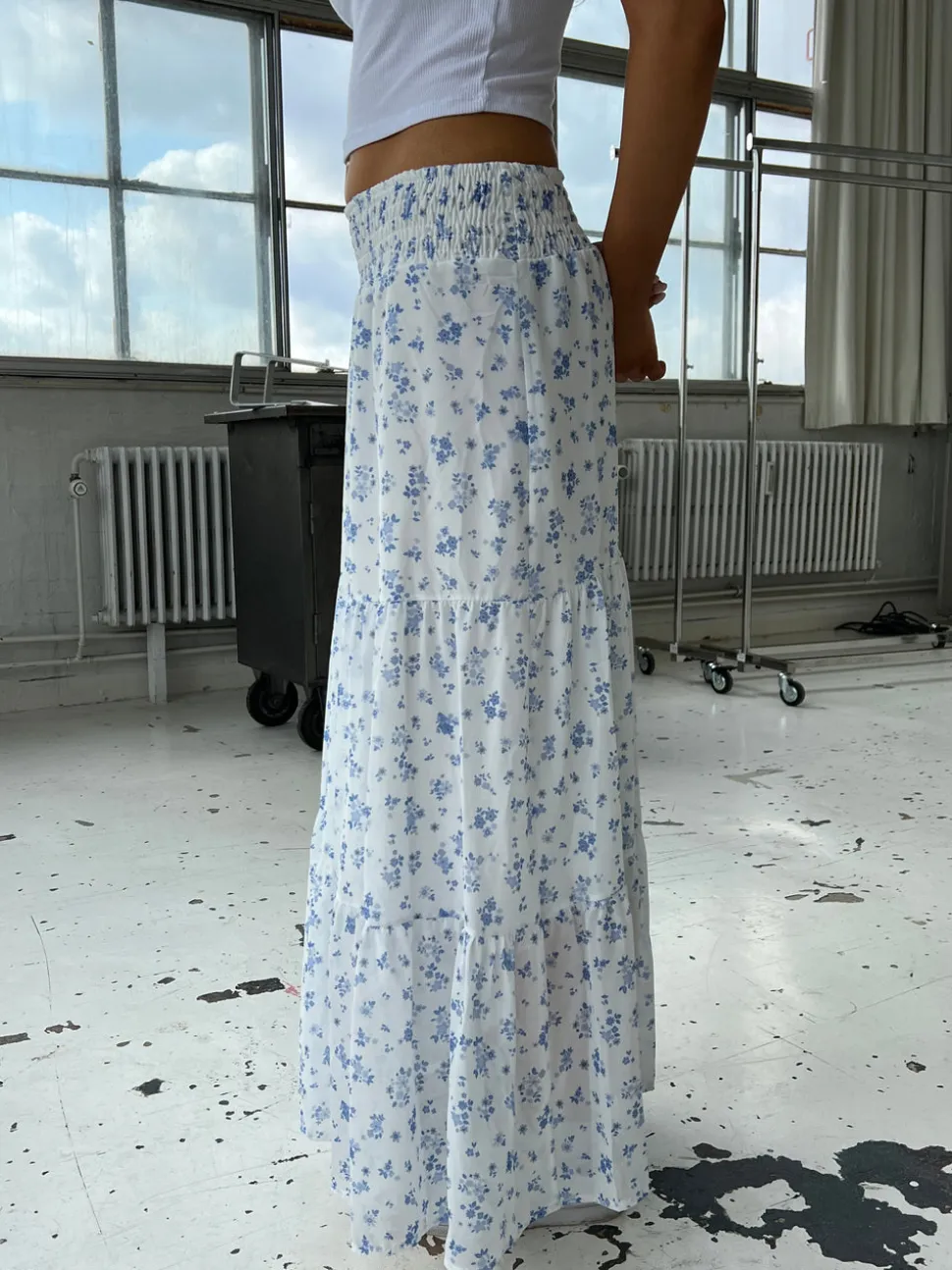 Mindy nederdel med blomsterprint
