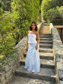 Mindy nederdel med blomsterprint