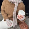 Mio sæt handsker og tørklæde - Lyserød/grå/blå