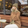 Mio sæt handsker og tørklæde - Grøn/brun/kaki