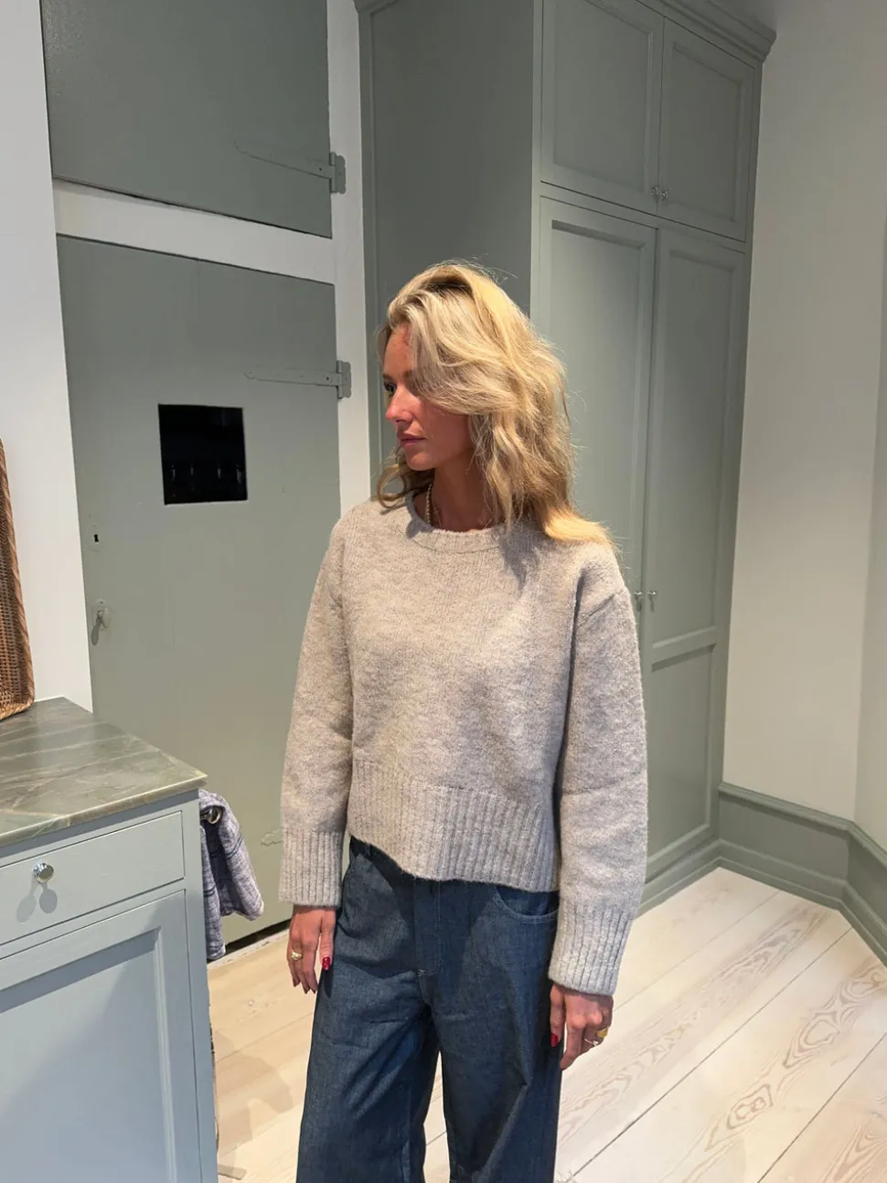 Moda striktrøje - Beige