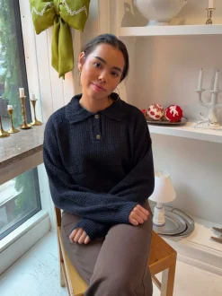 Molly striktrøje - Navy