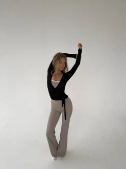 Motion wrap bluse - Jet Black